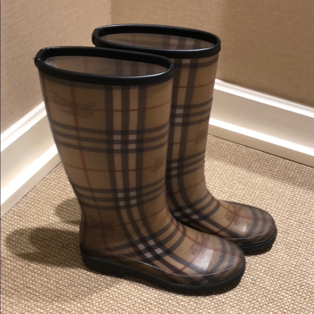 Burberry rain boots